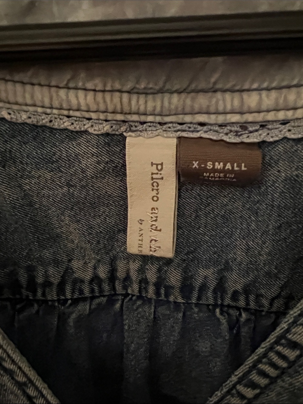 Pilcro and the Letterpress Washed Denim V-Neck Tunic - Blue - Picture 2 of 6